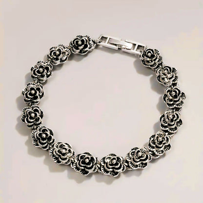 Elegant Vintage Rose Flower Bracelet - Perfect for Casual & Daily Wear