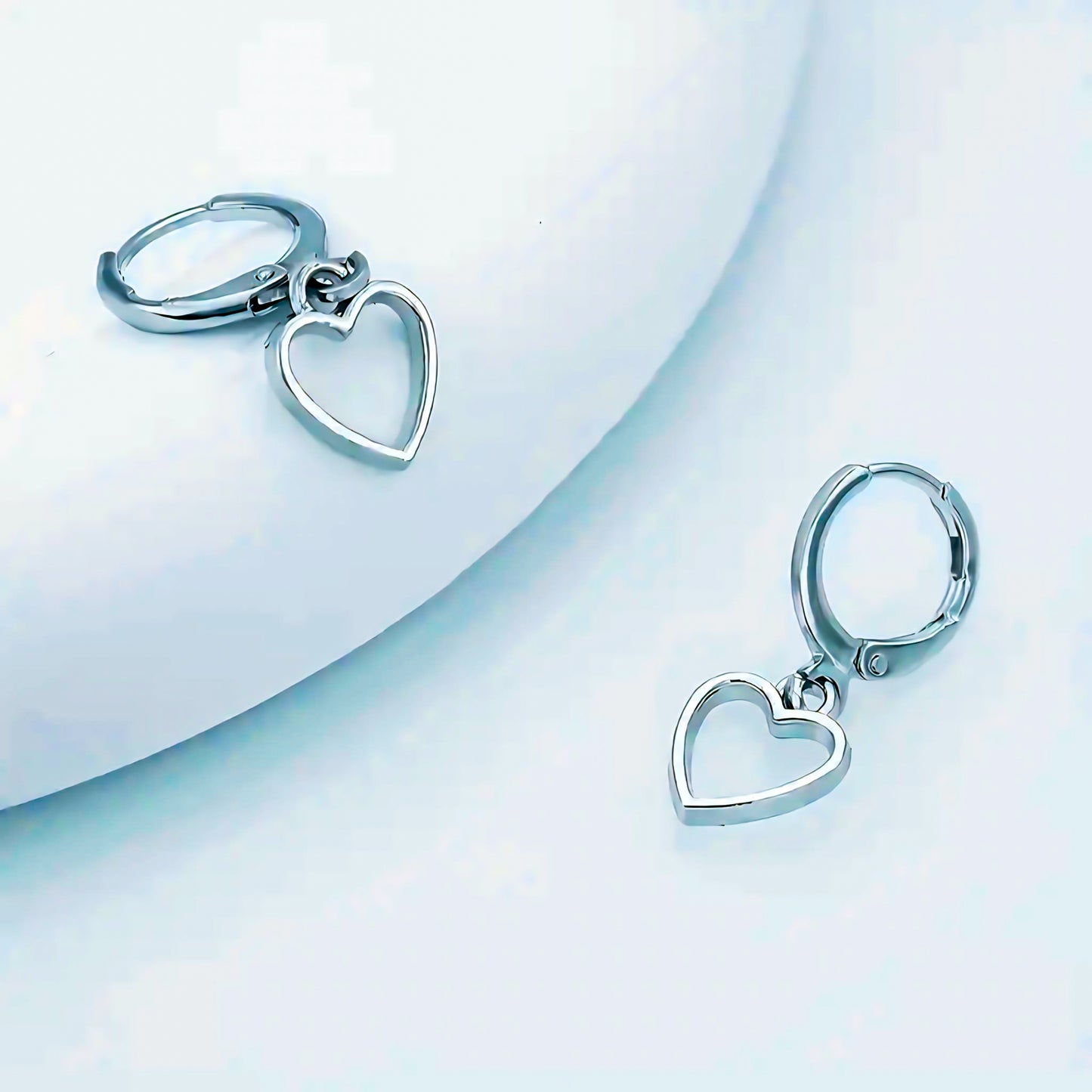 Chic Hollow Heart Dangle Earrings - Alloy, Perfect for Casual & Daily Wear