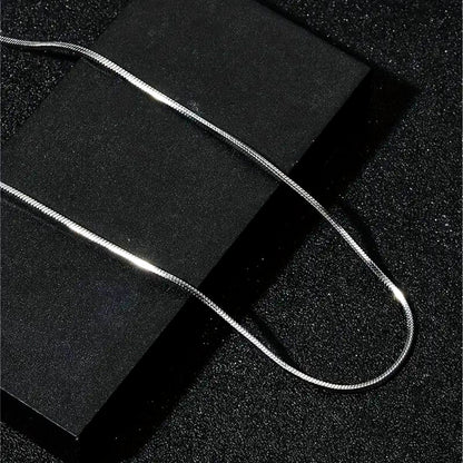 Men's Minimalist Stainless Steel Silvery Chain Necklace