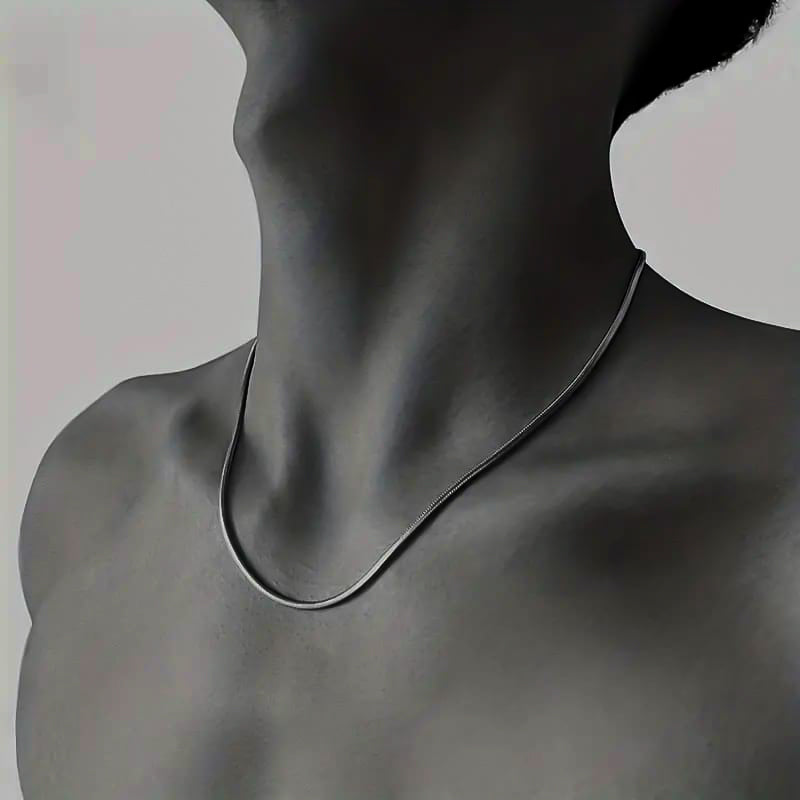 Men's Minimalist Stainless Steel Silvery Chain Necklace