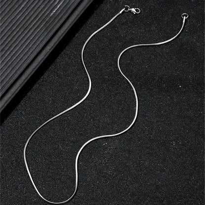 Men's Minimalist Stainless Steel Silvery Chain Necklace