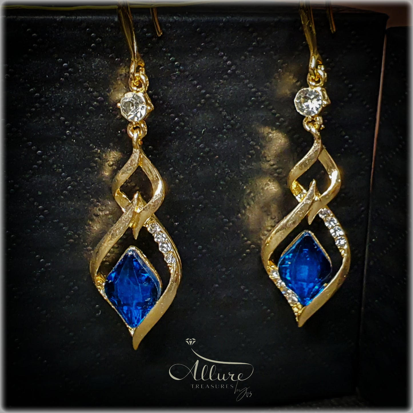 Elegant Crystal Dangle Earrings - Silvery Plated, Alloy with Synthetic Stones